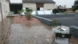 Intégration paysagère d'une piscine, après projet.