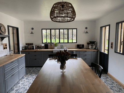 Création d’une cuisine avec extension