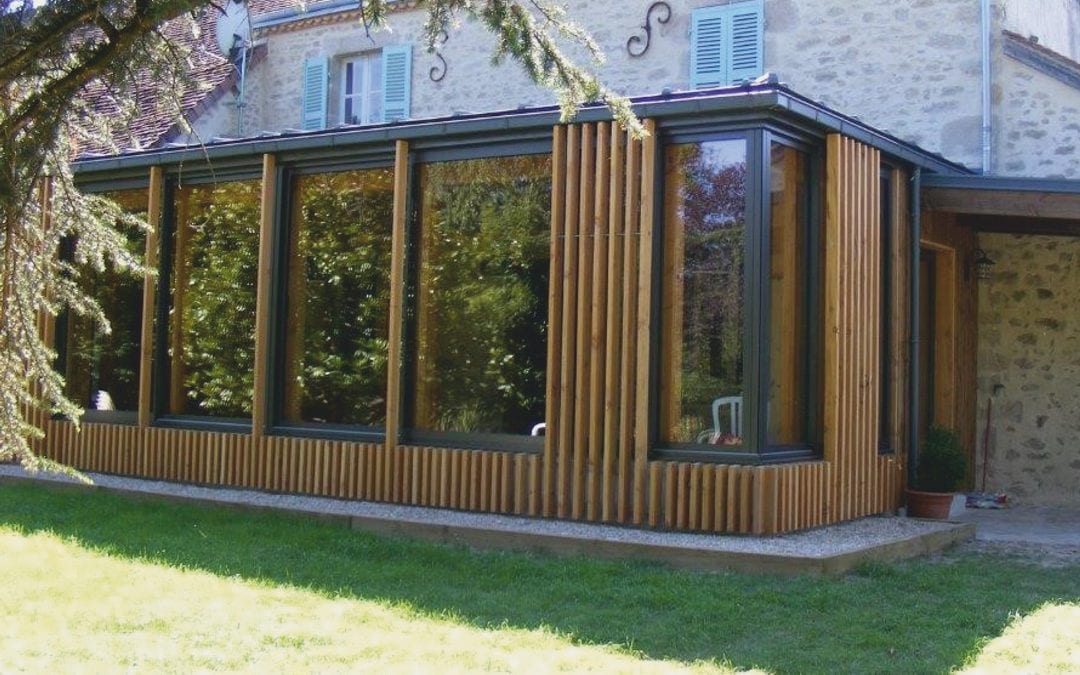 Création véranda ossature bois