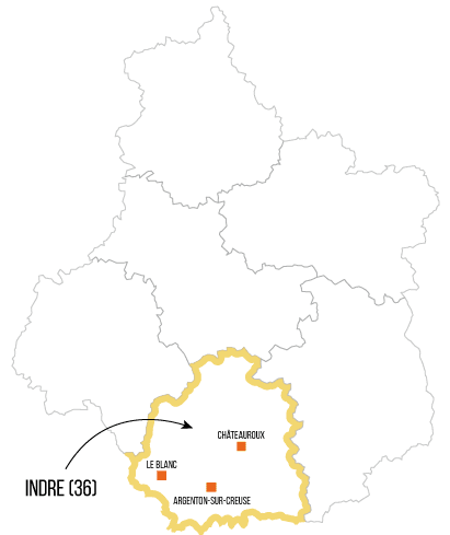 Carte Région Centre