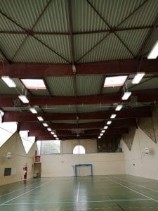 Installation éclairage gymnase