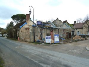 Longère de Lurais pose de la charpente