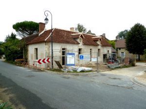 Longère de Lurais sous couche de l'enduit